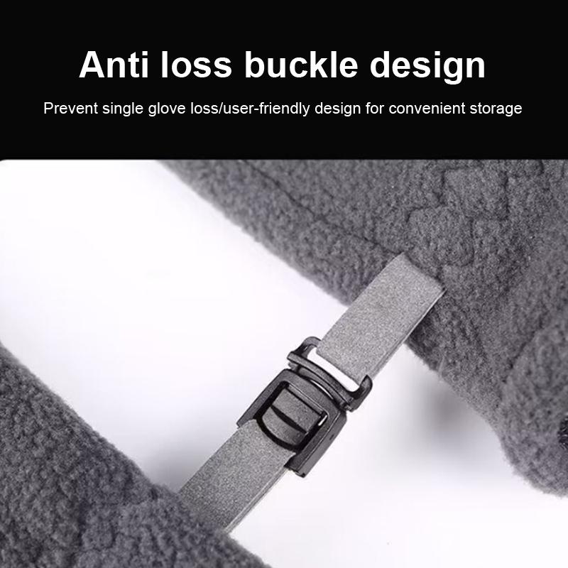 Pánské zimní rukavice Jednobarevné Dámské Venkovní Polární Fleece Dotykový Displej Zesílené Teplé Rukavice do Chladu Motocyklové Cyklistické Zápěstní Rukavice Palčáky