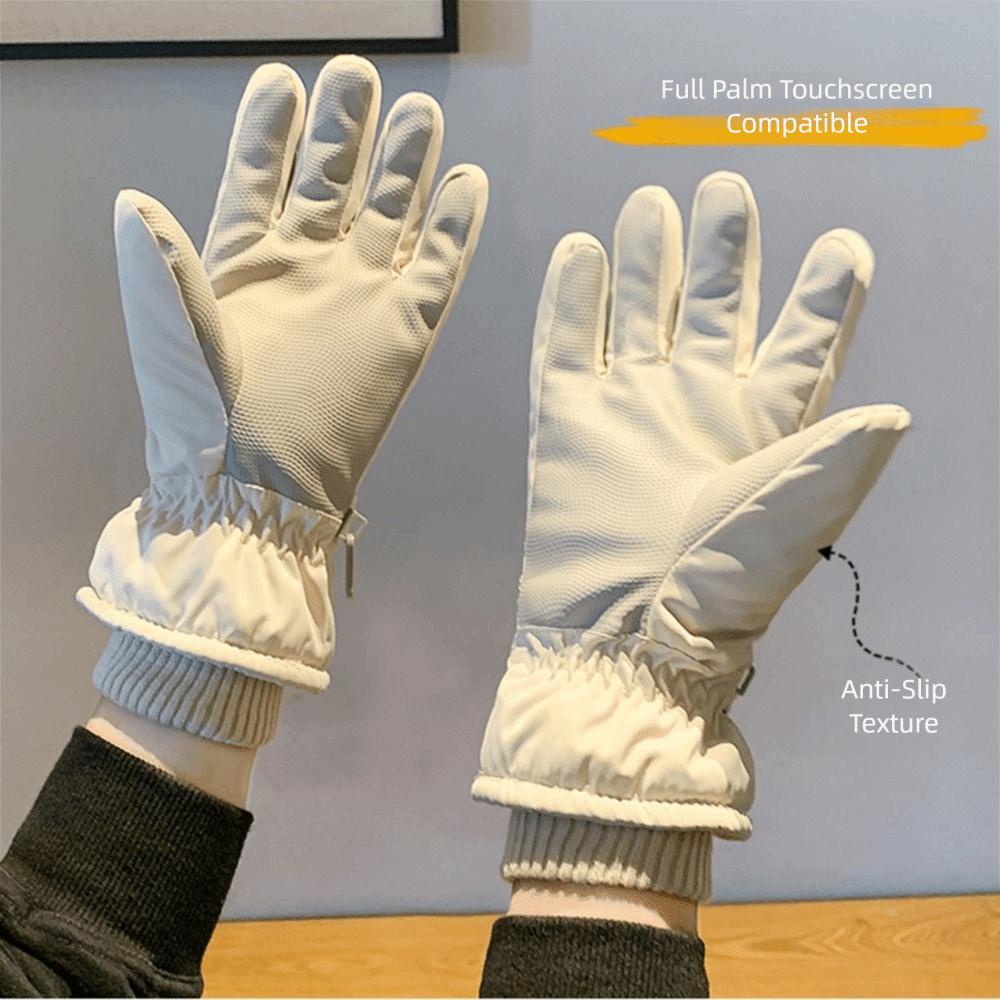 Touchscreen Plush Warm Riding Gloves Fleece Lined Cycling Mitten for Women  Sports