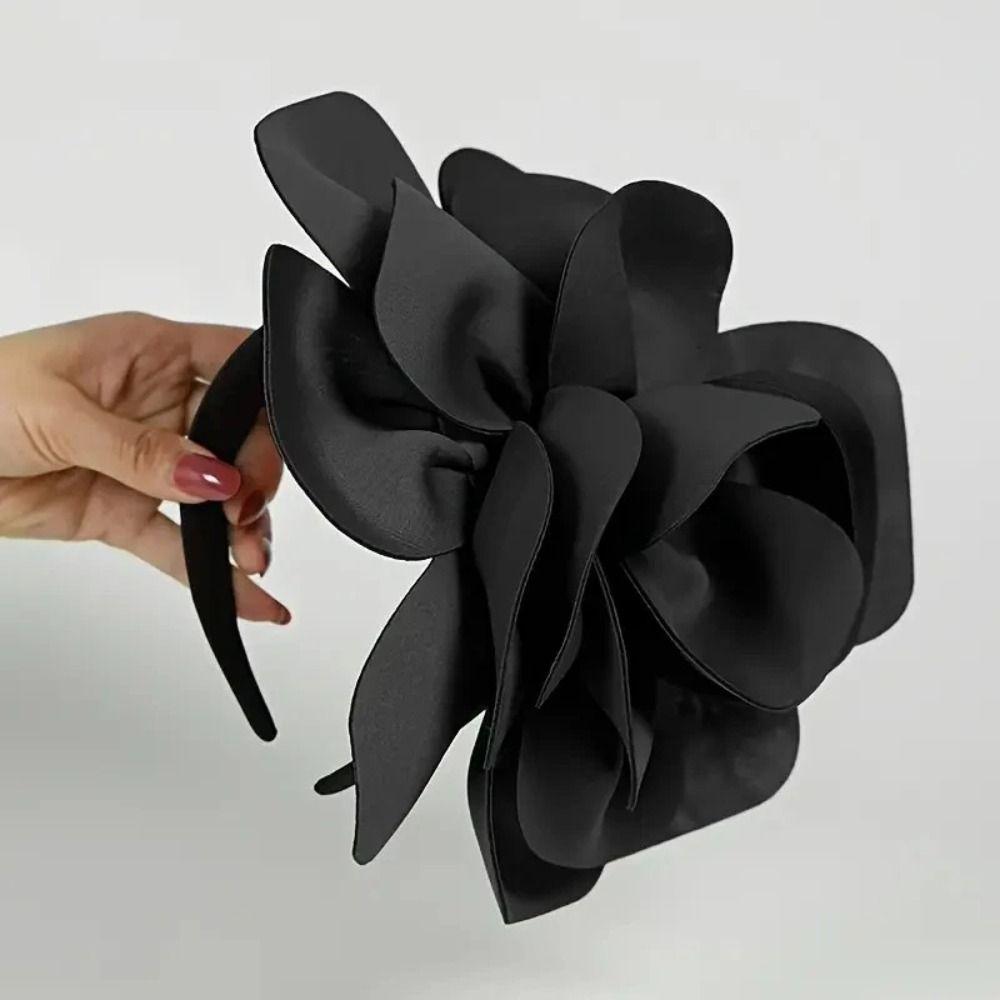 Sweet Large Rose Flower Headband Elegant Oversized Flower Headpiece  Dance Show