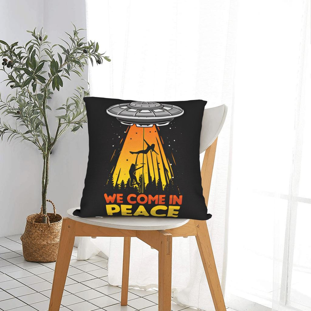 Ufo We Come In Space Alien Pillow Case Novelty Pillow Cover Comfy Pillowcases For Sofa Couch Bed Living Room
