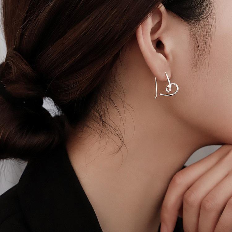 2022 Trendy Niche Design Love Heart Earrings for Women - 925 Sterling Silver