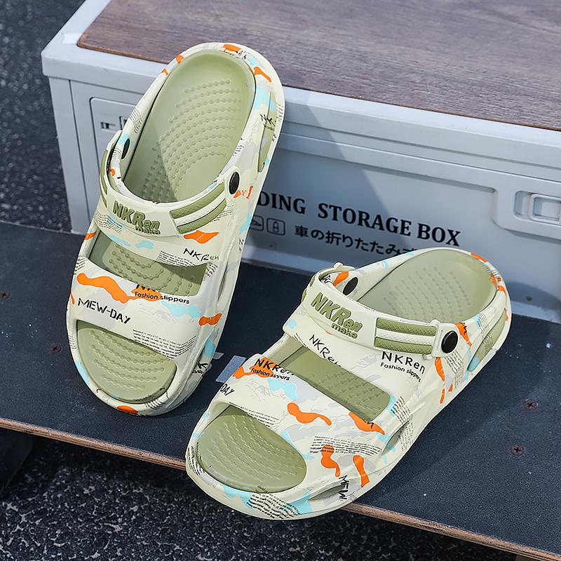 Men's and Women's Sandals New Large Size EVA Platform Slippers Men's Casual Sports Couples Punk Sandals Beach Shoes Slides