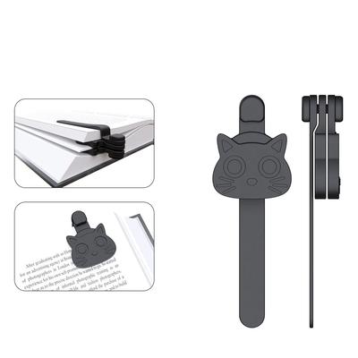 Silicone Magnetic Kitten Bookmark Creative Multifunctional Page Reading Recording Tool Office School Supplies Gift for Children