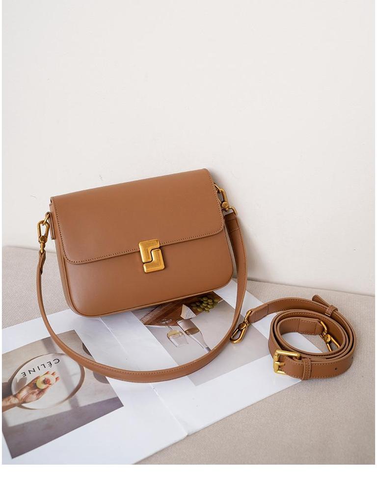 Trendy Autumn/Winter Women's Genuine Leather Tofu Bag - Elegant, High-Quality Shoulder and Crossbody Design