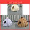 Cat Bed Winter Warm Thick Pumpkin Mongolian Enclosed Safe Sleep Cat House For Indoor Use