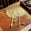 Fan Chinese Style Handmade Fan Han Dynasty Chinese Ancient Style Hand-Cranked Cool Old-Fashioned Fan Baby Mosquito Repellent Straw Woven Tassel Round