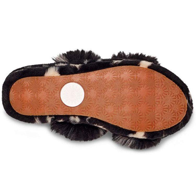 UGG  Oh Yeah Slide Black White Spots Women Sneakers 1118165-BLK