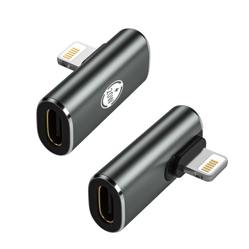 Type-C Female to Lightning Male Adapter for Charging & OTG