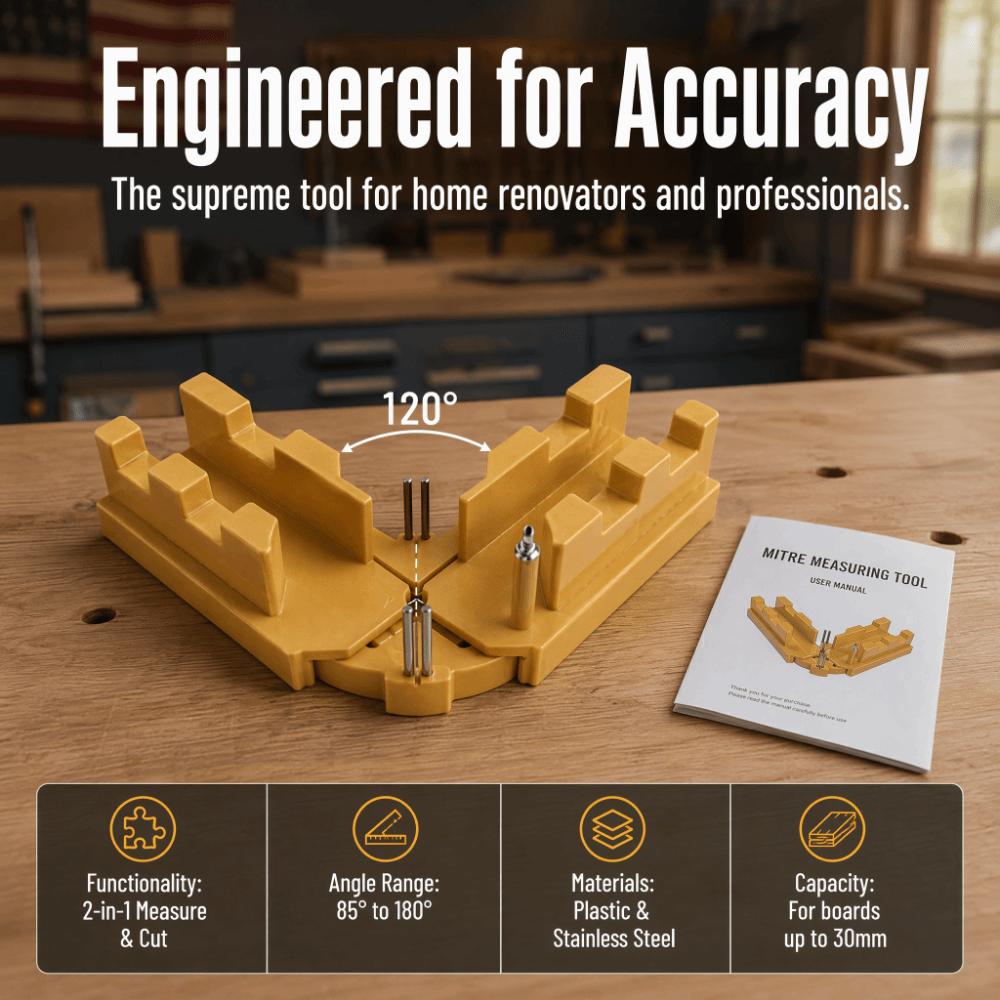 2 In 1 Design Measuring Cutting Tool Accurate Measuring Mitre Cutting Tool For Carpenters