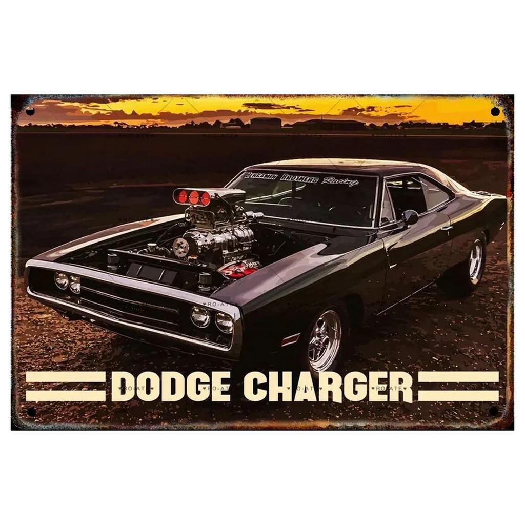 Plaque Metal Tin Signs Classic Cars Wall Decoration Vintage Art Posters Iron Painting for Man Cave Home Cafe Game Room Club Bar