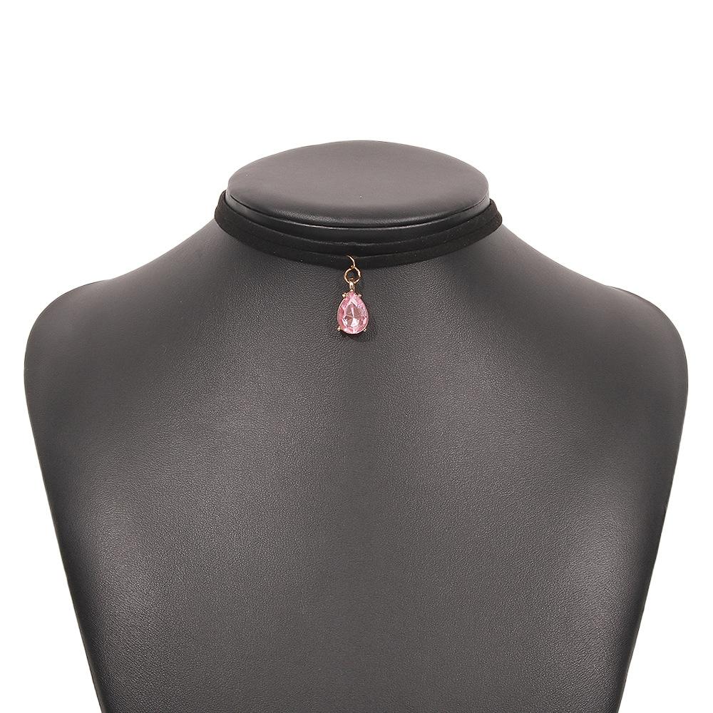 Tooxika Glass Diamond Temperament Double Layer Collarbone Chain Retro Short Personalised Necklace