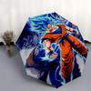 1pc Dragon Ball Z Goku Super Saiyan Blue Automatic Folding Umbrella Portable 3-Fold Design, 8-Bone Iron Frame Outdoor Umbrella, Perfect Gift for Fans,