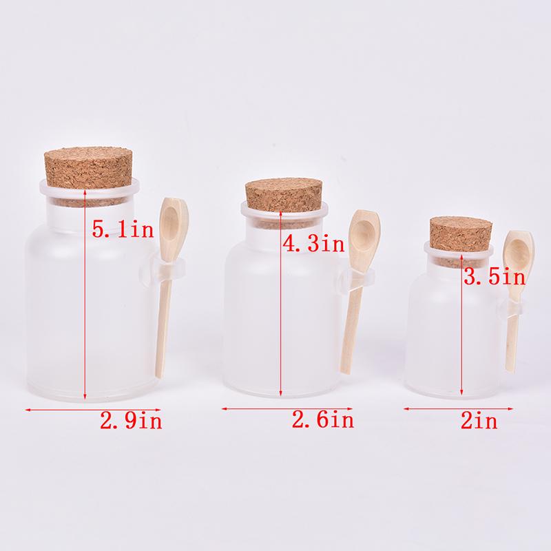 1Pcs Plastic Empty Bath Salt Bottle Cream Cosmetic Jar Cork Jar Container Cork