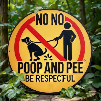 Vintage Look 2D Round Metal Sign Rustproof Aluminum Wall Art Pre Drilled Holes for Bathroom Kitchen Home