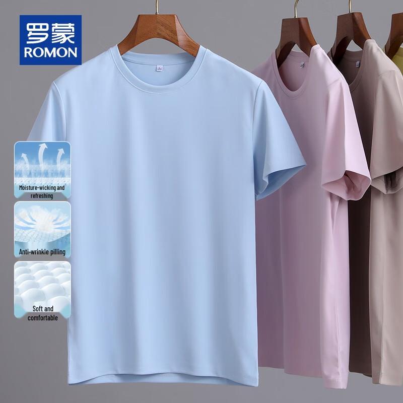 ROMON Men s Summer Round Neck Short Sleeve T-Shirt L 1980₽