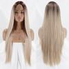 MERISIHAIR Long Straight Black Wigs Women Middle Part Synthetic Wig Heat Resistant Fiber Natural Looking Wig