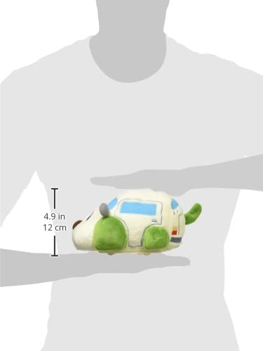 Let's Go Here and There Together! Touch and Sound (Woof Woof Car) Peek-a-boo! Musical Plush Toy That Moves, 18 Months, Iwaya 3258-1