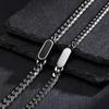 Vnox Unisex Stainless Steel Choker Necklaces,Cuban Link Chain Necklaces for Men Women,Fashion Slide Geometric Bar Pendant Collar