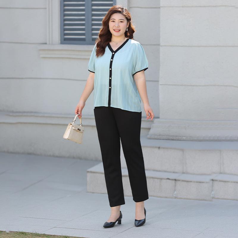 Loose-fitting Large-sized Women's Pants with Tight and Loose Waists and Straight-leg Small-leg Pants Are Slimming and Casual