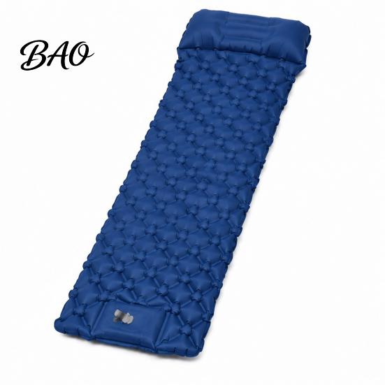 Portable Hiking Bed Camping Sleeping Mat with Pillow & Built-in Pump, Ultralight Single Lightweight Backpacking Person Air Mattress, Inflatable