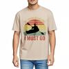 Classic Tshirt Comfortable For Man O Neck Tshirt Graphic My Kayak Is Calling I Must Go Retro Tee Shirt Solid Color Tshirt