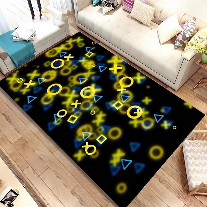 Desenho animado jogo gamer gamepad tapete tapete para sala de estar quarto decoração de casa, tapete de chão antiderrapante decoração sala de jogos infantil sofá capacho