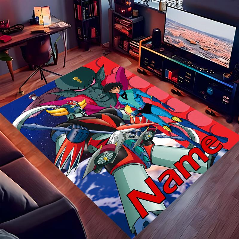 Custom personalization UFO Robo Grendizer Print Area Rug - Soft, Washable Non-Slip Indoor Mat,Living Room,Home&Office Decorative Rug