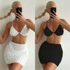Bikini Swimsuit Solid Color Split Three-piece Sexy Waist Pure Desire
