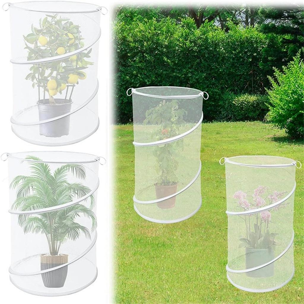 4 Pack  up Plant Covers Tent from Animals, 20"H X 13"D Insect Barrier Mesh Plant Guard Cover Net  Garden Plant Protectors