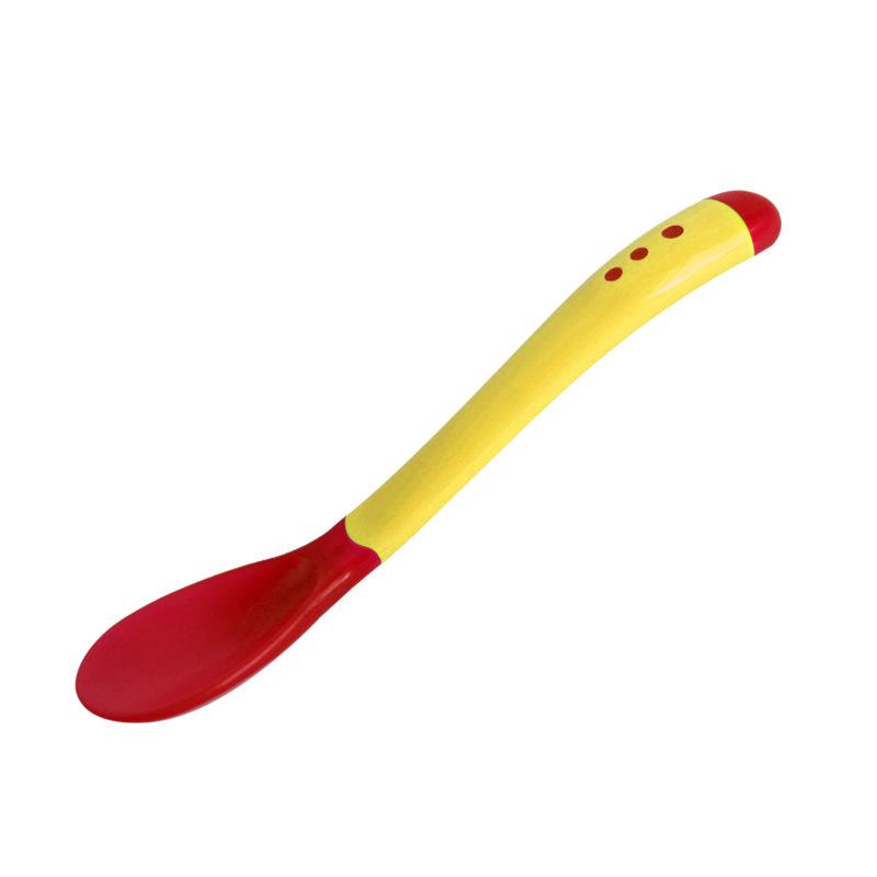 Silicone Temperature-Sensing Baby Feeding Spoon with Soft Head