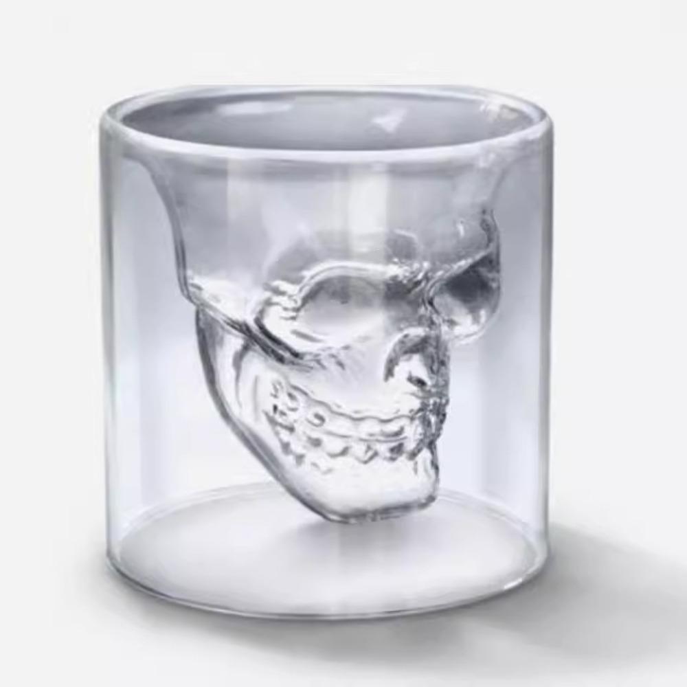 Sklenice na červené víno kreativní křišťálový pohár lebka pohár na pivo dvojité sklo lebka malá sklenice na víno sklenice na whiskey originální