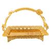 Golden Metal Single-Layer Multi-Purpose Fruit Snack Basket with Handle - European Classical Style for Hotel, KTV, or Living Room.