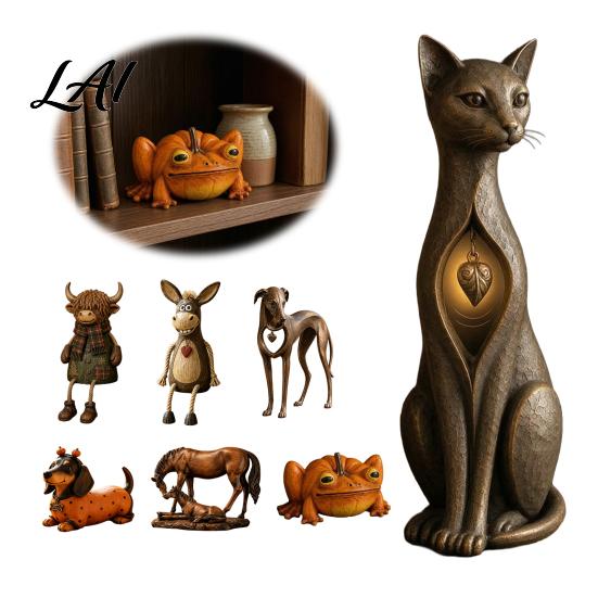 Rustic Country Style Decor Farmhouse Resin Animal Shelf Sitter Figurine Whimsical Dangling Leg Donkey Highland Artistic Crafts for Displays