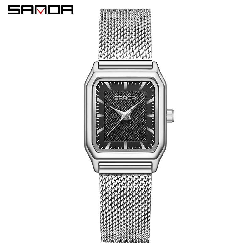 Orologio da Commute Quadrato al Quarzo Moda Retro Coreana da Donna Sanda
