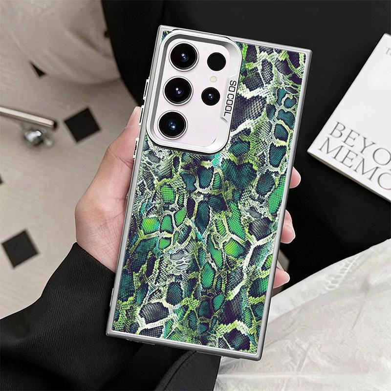 Fashion Snake Skin Pattern Soft Phone Case for Samsung Galaxy S24 S25 FE S26 Edge S23 Ultra S22 Plus S21 + Shockproof Cover Back