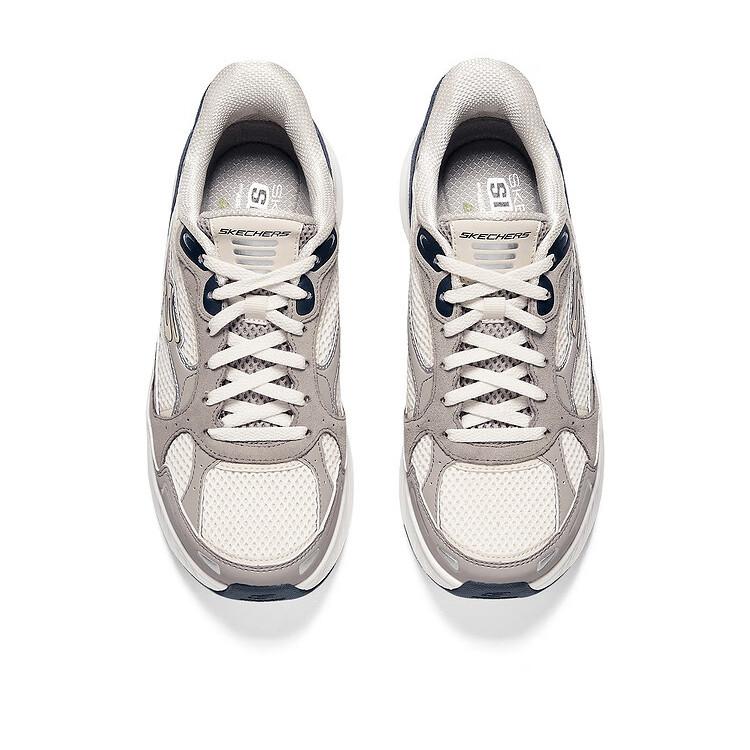 Skechers Edgeride Lightweight Cushioning Supportive Running Shoes Women Sneaker Gray Blue 150650-OFNV