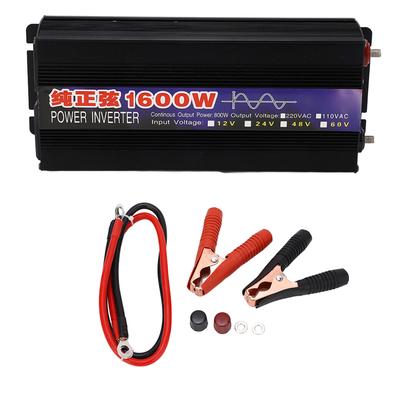 1600W Power Inverters Pure Sine Wave Voltage Boost Transformer High Efficiency for Home CarDC12V To AC220V