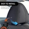 Gancio Multifunzione per Poggiatesta Sedile Auto Comodo Portatile Portabicchieri Pieghevole Organizer per Sedile Posteriore