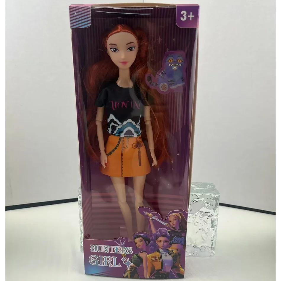 Anime 30CM K-Pop Demon Hunters Doll Vinyl Toy Rumi Mira zoi Character vinyl mask figurine Birthday Gift Fan Club Gifts