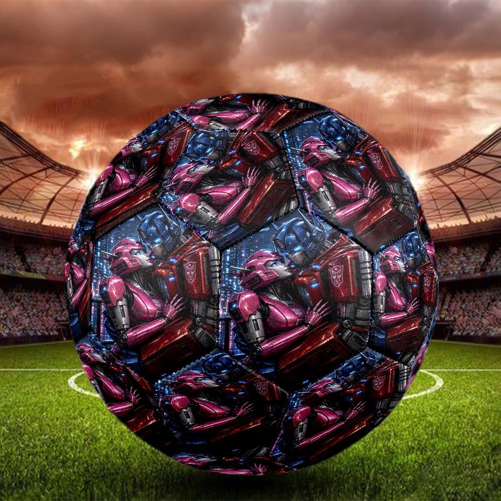 Transformers Print Size 5 Soccer Ball, Standard Match Football for Sports Game and Team Practice, Ideal Gift for Soccer Fans