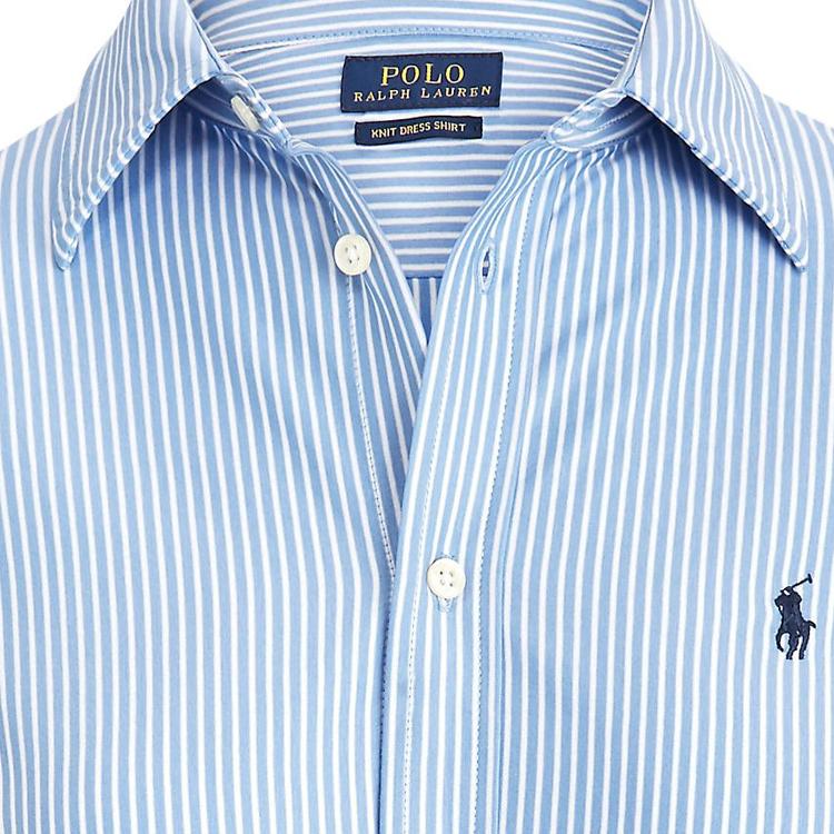 Polo Ralph Lauren Striped Color Block Single Breasted Casual Long Sleeve Shirt Women Shirts Blue 211633498-004