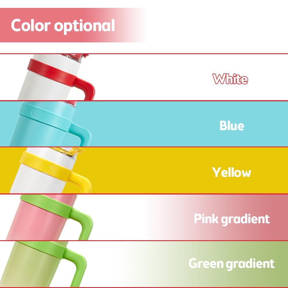 40 OZ Tumbler s uchem Nepropustná Opakovaně použitelná Láhev na vodu Cestovní Hrnek Šálek Nerezová ocel Vakuový