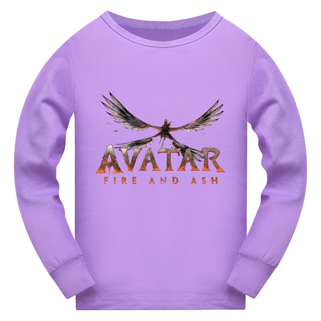 5415 Детская футболка с принтом, разноцветная, с длинным рукавом 110cm фиолетовый