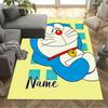 Doraemon's Colorful Adventure Personalized Text Floor Mat Suitable for Game Room Living Rooms Bedrooms Foyer Anti-slip Rug Anime Office Decor