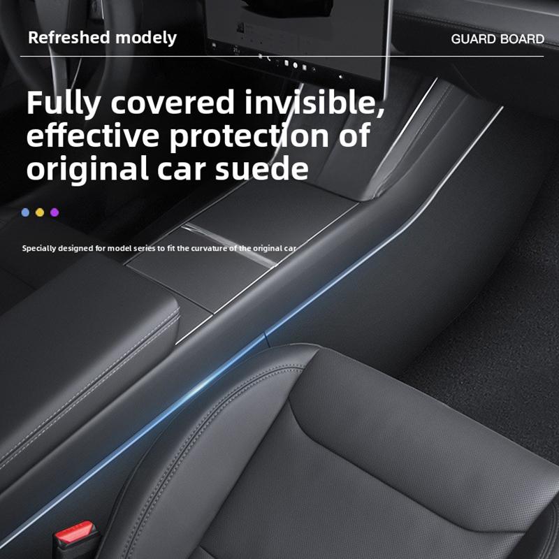 For Tesla Model Y Juniper 2026 Car Central Control Side Anti Kick Pad ABS Side Defense Kick Pad Car Interior Accessories
