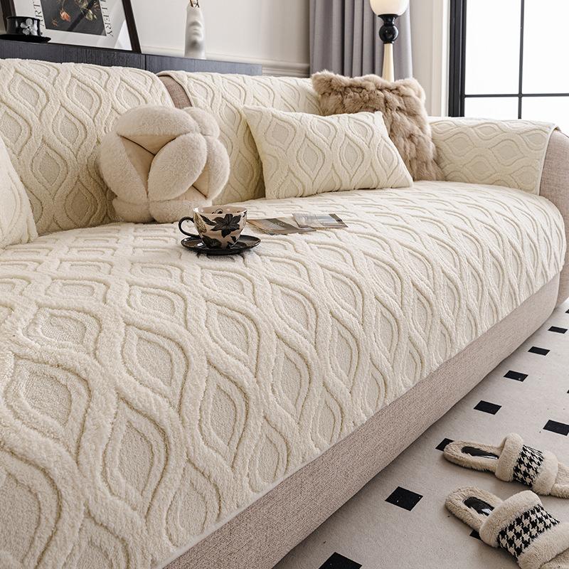 Light Luxury Thickened Sofa Cover Fabric Anti Displacement and Anti Slip Sofa Cushion Cover Warm for Autumn and Winter Seasons