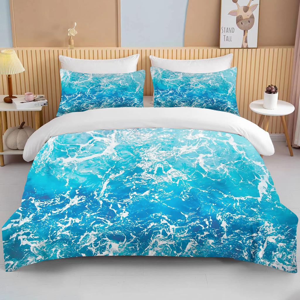 Nature's Water Source Bedding 3 Piece Set  king size double bed bedding set microfiber or polyester duvet cover set