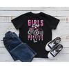 Girls Like Monster Trucks Too T Shirt Girl Truck Kids Casual  for Lovers Vintage Washed Top For Everyday Wear Soft Graphic