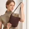 Frosted Leather Small Bag Women's Fashion Versatile Cylinder Bag Casual Retro Shoulder Messenger Bag