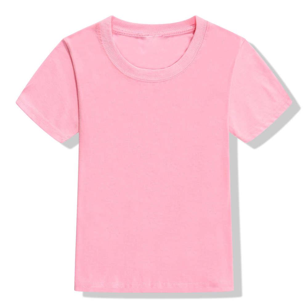 Summer Top Quality Boys Girls Plain Blank Basic Tee Shirt for Kids Toddler Unisex